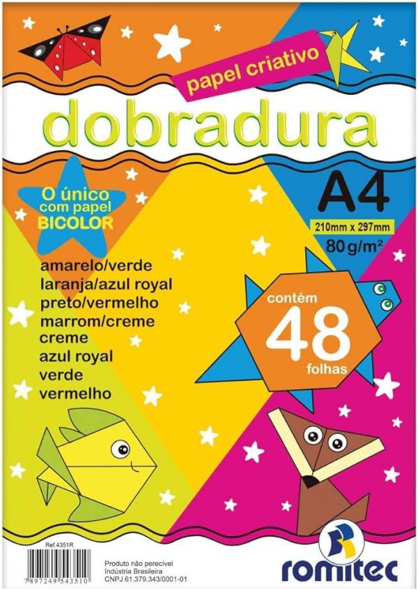 PAPEL DOBRADURA CRIATIVO A4 48FLS ROMITEC