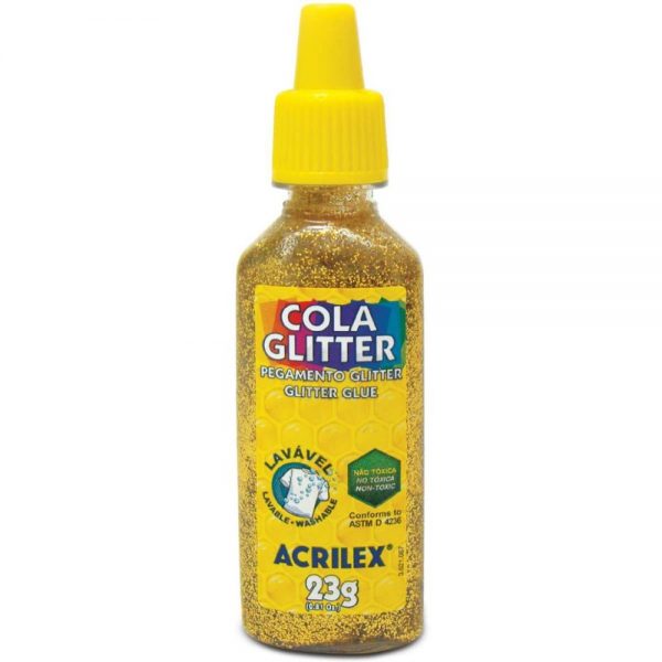 COLA COM GLITTER 23g OURO ACRILEX