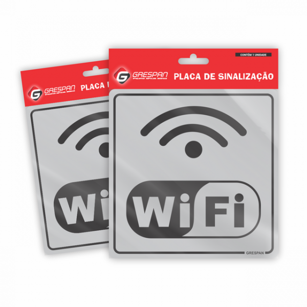 PLACA SINALIZAÇAO WI-FI GRESPAN