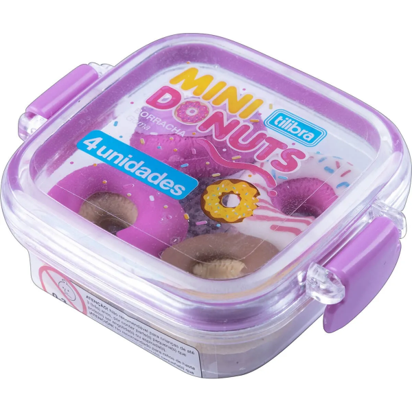 BORRACHAS LANCH MINI DONUTS POTE C/4 TILIBRA