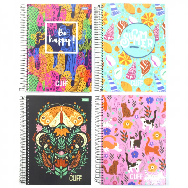 CADERNO 10X1 CAPA DURA CLIFF FEMININO 160FLS. 6681 - FORONI