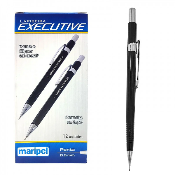 LAPISEIRA 0.5MM EXECUTIVE METAL PRETO 9505 - MARIPEL