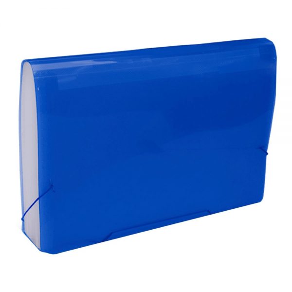 PASTA SANFONADA A4 230x72x330mm C/31 DIV AZUL 91509 POLIBRAS@