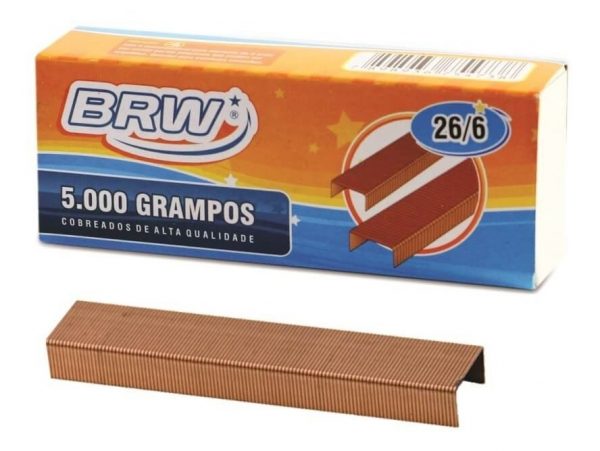 GRAMPO COBREADO 26/6 CX C/5.000 UNI BRW