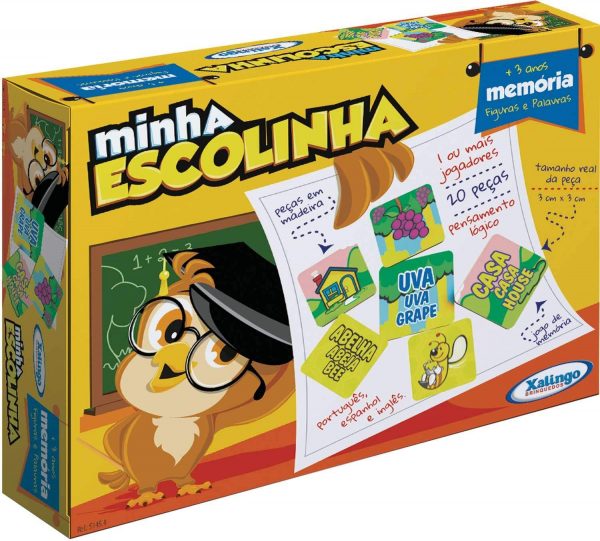 JOGO DA MEMORIA MINHA ESCOLINHA FIG/PALAV.20PC- XALINGO