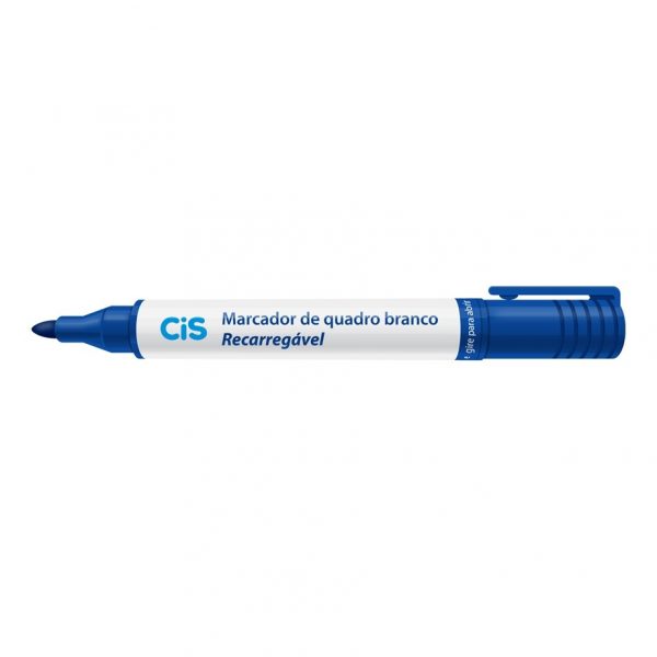 MARCADOR DE QUADRO BRANCO AZUL RECARREGAVEL - CIS
