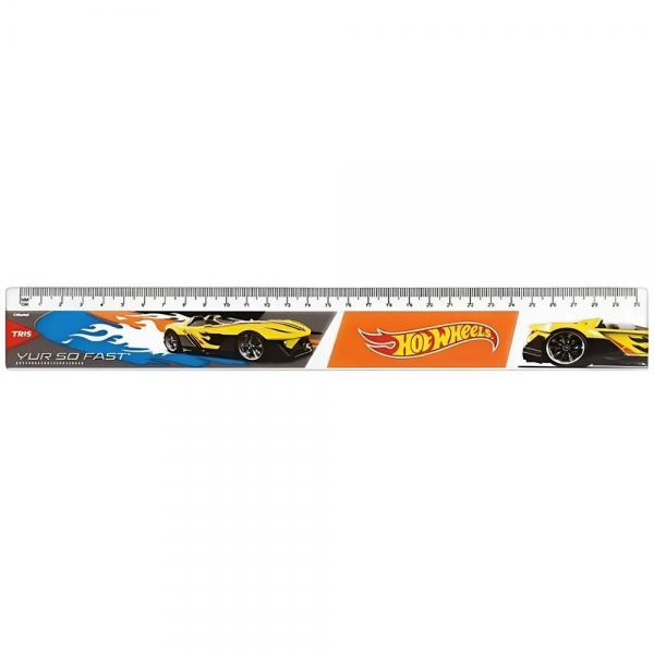 REGUA 30CM HOT WHEELS POLIBRAS 3204
