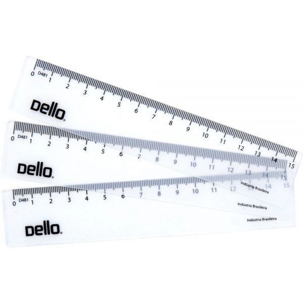 REGUA CRISTAL FLEXIVEL 15CM - 8610 - DELLO