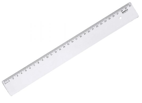 REGUA PLASTICA CRISTAL 30CM WALEU