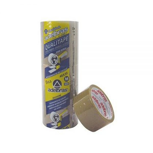 FITA LARGA P/ EMPACOTAMENTO QUALITAPE MARROM 48X40MM 0811000005 - ADELBRAS - Imagem 3