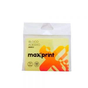 BLOCO ADESIVO 76X102MM 100 FLS AMARELO 741011 - MAXPRINT