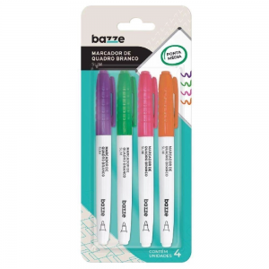 MARCADOR QUADRO BRANCO 4CORES SLIM BAZZE 614250 - SUMMIT