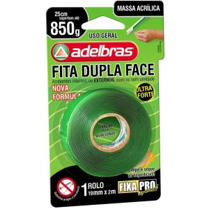 FITA DUPLA FACE FIXA PRO MASSA ACRILIC 19MMX2M 815000031 - ADELBRAS