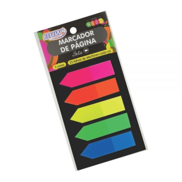 BLOCO ADESIVO MARCADOR DE PAGINA SMART NOTES FLECHA 25FLS COLOR FL0001 - BRW