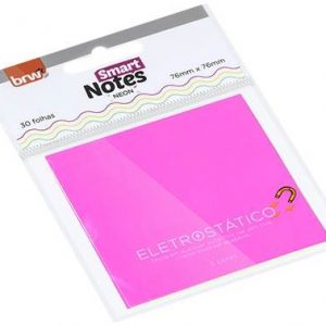 BLOCO DE RECADO AUTOADESIVO ELETROSTATICO 76X76MM 3CORES 30F BLISTER BA7610 - BRW