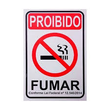 PLACA DE SINALIZAÇÃO 20X30CM PROIBIDO FUMAR PACIFIC