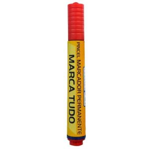 PINCEL MARCADOR PERMANENTE MARCA TUDO VERMELHO 5MM 9612-VM - MARIPEL