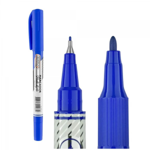 MARCADOR PONTA DUPLA P/CD-DVD-RETROPROJETOR AZUL CA5012 - BRW