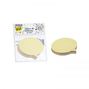 BLOCO DE ANOTACOES ADESIVO 70x70mm C/100 FLS COLOR BALAO BA0005 - BRW