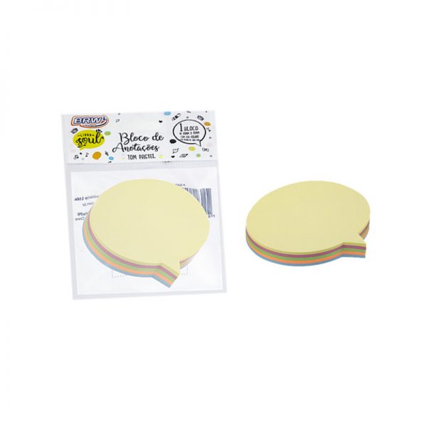 BLOCO DE ANOTACOES ADESIVO 70x70mm C/100 FLS COLOR BALAO BA0005 - BRW - Imagem 2