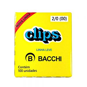 CLIPS GALVANIZADO 2/0 (00) C/100UN LINHA LEVE 0906-7 - BACCHI