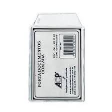 PORTA DOCUMENTOS P/RG C/ABA CRISTAL 7X10,5CM.