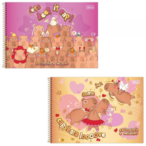 CADERNO DESENHO UNIV CAPA DURA CAPYCLUB 80FLS ESPIRAL 359441 - TILIBRA