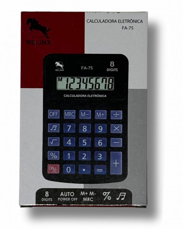 CALCULADORA 8DIG RELINX FA-75 - Imagem 2