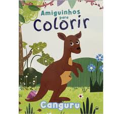LIVRO MEDIO AMIGUINHOS PARA COLORIR CANGURU - BRASILEITURA