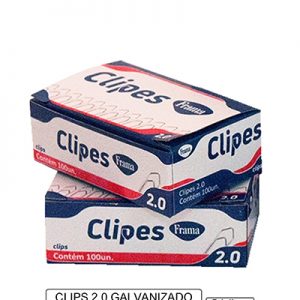 CLIPS GALVANIZADO AÇO 2/0 C/100UN 4350 - FRAMA