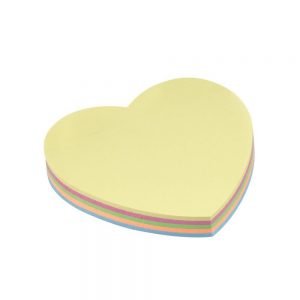 BLOCO DE ANOTAÇÕES ADESIVO 70x70MM C/100 FLS COLOR CORAÇÃO BA0002 - BRW