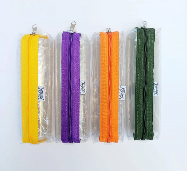 ESTOJO PVC TRANSPARENTE CRISTAL C/ ZIPER REF.12 GOODIE