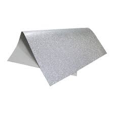 CHAPA EVA COM GLITER 48X40CM. PRATA 2MM 9810 - MAKE+