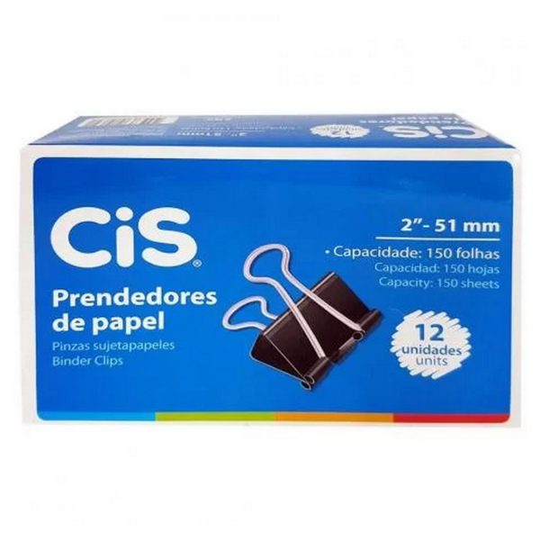 PRENDEDOR DE PAPEL BINDER 51MM - CIS - Imagem 2