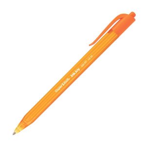 CANETA RETRATIL KILOMETRICA 100 RT 1.0M LARANJA - PAPER MATE