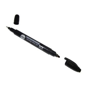 CANETA MARCADOR CD E DVD CIS DUO MARKER PRETO 0,4MM E 1,0MM 31.7400 - SERTIC