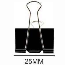 PRENDEDOR DE PAPEL JOCAR BINDER 25MM PRETO 93089 - LEONORA