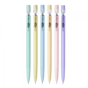 LAPISEIRA 0.7MM PLASTICA CLIP TRANSPARENTE CORES PASTEL LP0711 - BRW
