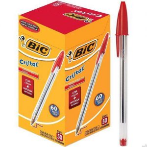 CANETA ESFEROGRAFICA CRISTAL VERMELHA 1.0 835206 - BIC