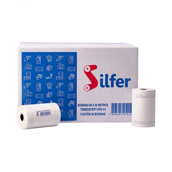 BOBINA TERMICA 80MMX30M 1 VIA BRANCA 44G 1682 - SILFER