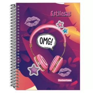 CADERNO 1X1 ESPIRAL CD 80F MUSIC - PANAMERICANA