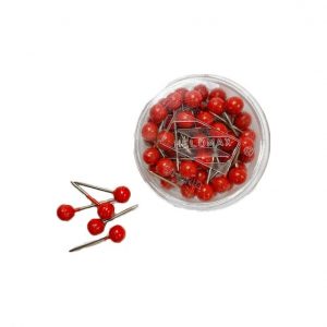 ALFINETE P/ MAPA TACA - HELOMAX - CX/20UN - VERMELHO
