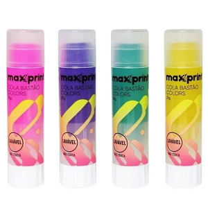 COLA EM BASTAO COLORIDA 21g MAX 4 CORES 74000005 - MAXPRINT