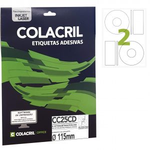 ETIQUETA CC25CD 2 ETIQ/FOLHA PCT C/25 - COLACRIL