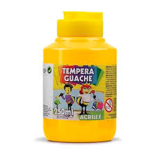 TINTA TEMPERA GUACHE 250ML AMARELO OURO 020230505 - ACRILEX