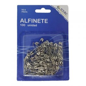 ALFINETE DE SEGURANÇA N.000 PRATA C/100UNID. - NYBC