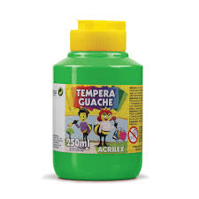TINTA TEMPERA GUACHE 250ML VERDE FOLHA 02023510 - ACRILEX