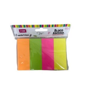 BLOCO ADESIVO 1UN 25X76MM C/4 COLOR F0159