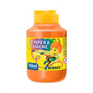 TINTA TEMPERA GUACHE 250ml LARANJA ACRILEX
