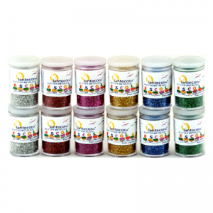 GLITTER PVC CORES SORTIDAS POTES 3G. - LANTECOR